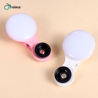 Luz Selfie con Clip de lente de gran angular recargable LED anillo de luz para teléfonos (3)