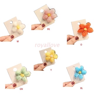 Royal Baby niñas de punto flor Snap horquillas pasadores Clip de pelo lateral accesorios para el cabello