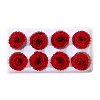 8 unids/set flor de rosa conservada fresca mantenimiento de cumpleaños san valentín caja de regalo de navidad (8)