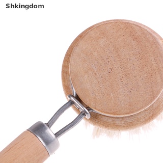 Shkingdom 1 pza cepillo de madera con mango largo para platos/cepillo de limpieza para lavar
