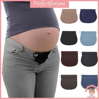 maternidad embarazo cintura cinturón ajustable elástico pantalones botón extendido
