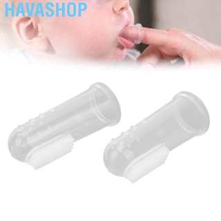 Havashop cepillo de dientes de silicona para dedo/cepillo de dientes de limpieza Oral para cuidado infantil (6)