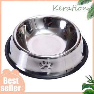 Keration acero inoxidable mascotas gato tazón de alimentación perros alimentos recipiente de agua elevado alimentador