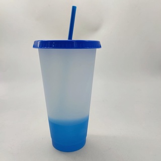 tazas cambiantes de color con tapas pajitas reutilizables vasos a granel de plástico fría tazas (6)