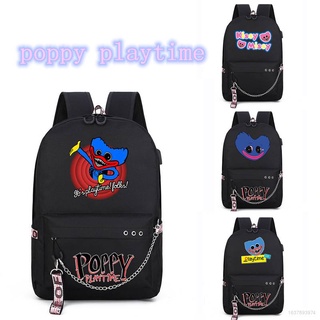 Poppy playtime men backpack huggy wuggy student school bag nylon unisex large capacity outdoor gift for kids high quality