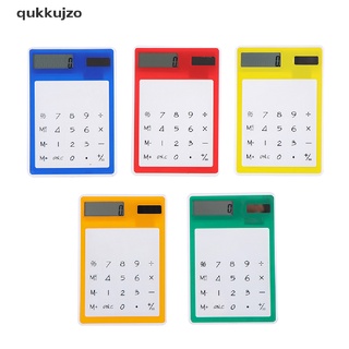 [qukk] 1pc transparente de dibujos animados de 8 dígitos calculadora de energía solar mini calculadora portátil 458cl