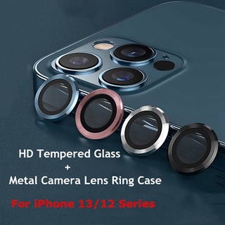 Película De Lente De Alta Calidad iPhone 11 12 Pro Max HD Anti-Gota De Vidrio + Marco De Fotos De Metal Para iPhone13 Protector De Cámara