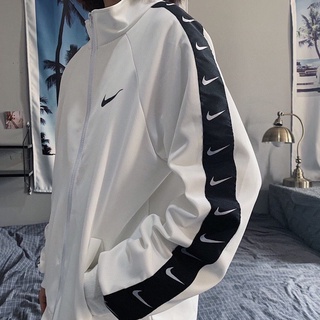 Alta calidad Nike hombres y mujeres suelta impresión de manga larga Chamarra prendas de abrigo sudadera con capucha de moda pareja abrigos desgaste
