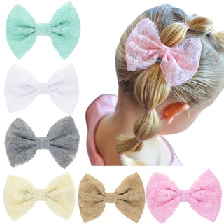 1PC Toddler Kids Baby Girl Solid Lace Bowknot Hairpin Hair Clip Accessories#B