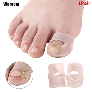 [waroom] 1 par de separadores del dedo del dedo del pie de unión de unión herramienta de cuidado de los pies de la tela de silone hallux valgus corrección