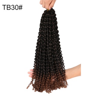 45 cm De Onda De agua rizada trenzada De Crochet rizado Ondulado peluca extensión De cabello Sintético (5)