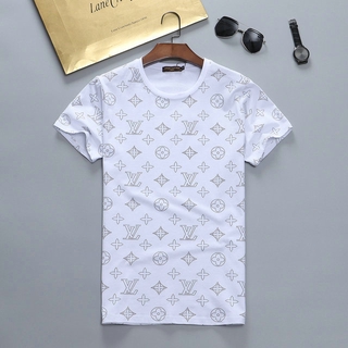 Lv Louis Vuitton Camiseta de verano 2021 de algodón delgado Manga corta para hombre (2)