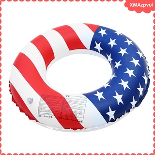 80cm pvc inflable bandera americana anillo de natación flotador con mangos agua playa juguetes (1)