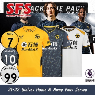 [SFS] Camiseta De Fútbol De Lobos De Alta Calidad 21-22/Deportiva Fans Sueltos Versión Wolverhampton Wanderers S-2XL