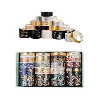 40 pzs cinta washi de papel de oro washi set de cinta adhesiva washi cinta adhesiva para álbum de recortes japonés papelería a & b (2)