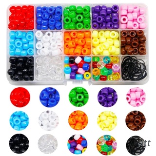 ott. Plastic Beads Colorful Dreadlocks Beads Mini Hair Tube Bead DIY Jewelry Decor