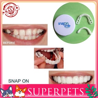 < Super > 2 Piezas/Juego De Dientes Dentadura Superior Snap on Smile Natural Flex Cubierta De Carillas Cosméticas Para Clínica Dental