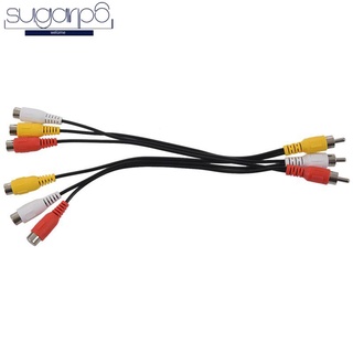 Rca Macho a 6 1 pza 3 Rca hembra divisor cable De alimentación Adaptador Av salida De audio y video