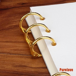 [Purelove] Clip de Metal DIY 3 agujeros anillo para cuaderno hoja suelta diario álbum de fotos encuadernación