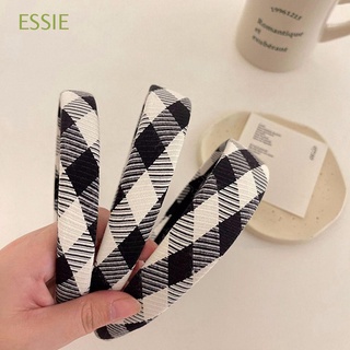 Essie Esponja para niña Checkerboard Wash Face tela Estilo universitario diadema diadema Estilo Coreano