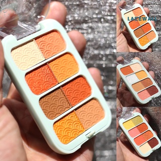 Lacewall 8 Colors Long Lasting Pumpkin Non Smudge Eyeshadow Palette Eye Makeup Cosmetic