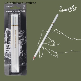 Colorfulswallowfree 3 Lápices De Carbón Blanco Para Dibujar Pintura Dibujo BELLE (5)