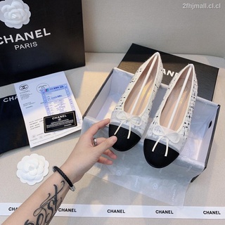 Chanel Ballet Zapatos Doble C Logo Arco Plano Moda Tendencia Mujer