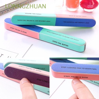 lonngzhuan portátil lijado buffer pulido cuidado de uñas limas de uñas pedicura profesional manicura herramientas de belleza 7 caras