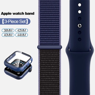 apple watch correa + caso iwatch correa de nylon de silicona suave correa de reloj apple watch series 6 5 4 3 2 1, apple watch se caso pulsera tamaño 38 mm 40 mm 42 mm 44 mm (7)