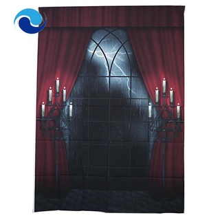 Fotografía telón de fondo interior 150x200cm Halloween fondo rojo cortina estudio fondo, Horror noche lluviosa (1)
