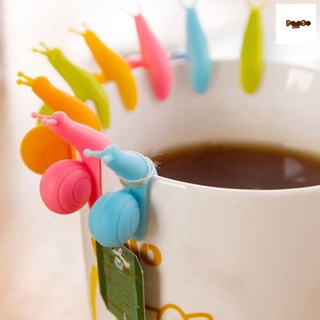 5pcs lindo caracol forma de silicona bolsa de té titular de colores de caramelo para bolsa de té sostener accesorios (1)
