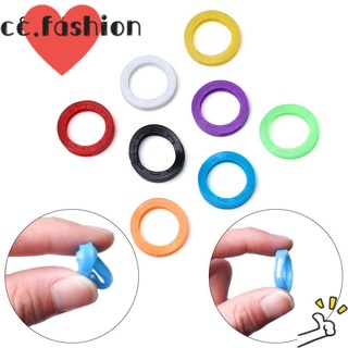 Cc 8 pzs/juego De colores huecos De silicona elásticas De colores al azar bolsa organizadora De llaves tapas De llaves