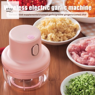 inalámbrico mini eléctrico ajo alimentos picador de jengibre vegetales trituradora cortador de alimentos licuadora procesador (1)