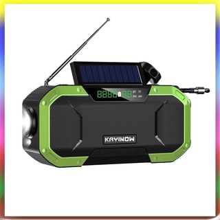 6wat Solar Powered Radio manivela Radio al aire libre de emergencia altavoz inalámbrico