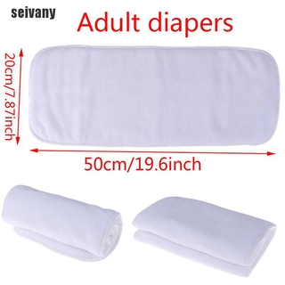 [sei] pañal adulto lavable de 4 capas de forro Super absorbente para pañales adultos, almohadilla baa (1)