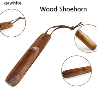 qawhite 1pc de madera zapato cuerno portátil artesanía zapatos accesorios de madera maciza zapatero cl