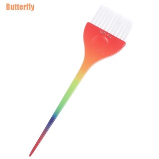 Mariposa(!)~1Pcs Color degradado arco iris tinte cepillo para colorear cabello peine salón