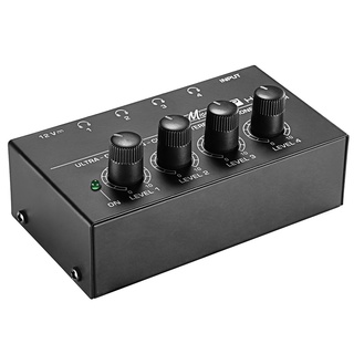timelessa ha400 ultra compacto 4 canales mini o estéreo amplificador de auriculares con adaptador de alimentación negro/plata timelessa (9)