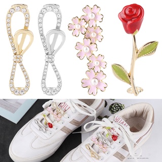 MOILY Women Shoe Decoration Clip Pearl Shoes Accessory Shoelaces Clips Decorations For Sneakers Casual Shoes Rhinestones DIY Decor Shoe Care & Accessories Shoe Charms (5)