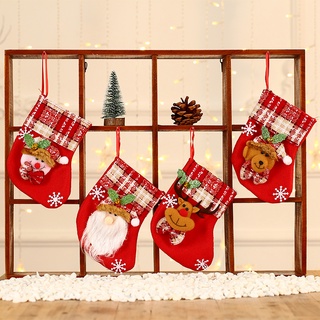 Decoración De Navidad Calcetines Adornos Colgante Botas Pequeñas Niños Año Nuevo Caramelo Bolsa De Regalo Chimenea Árbol Joya