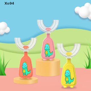 xo94 kid cepillo de dientes en forma de u cepillo de dientes de cuidado oral cepillo de dientes para niños de 2-12 cl