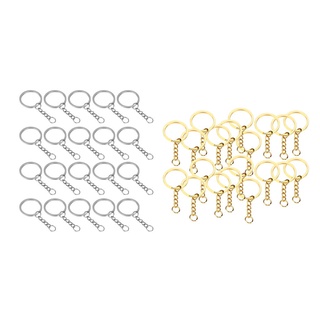 20 x llaveros divididos con cadena y anillos de salto a granel para manualidades
