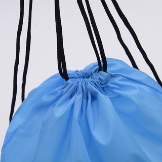Color sólido grueso impermeable cordón bolsa doble bolsa de hombro cordón bolsillo bolsa de almacenamiento bolsa de deporte mochila (1)