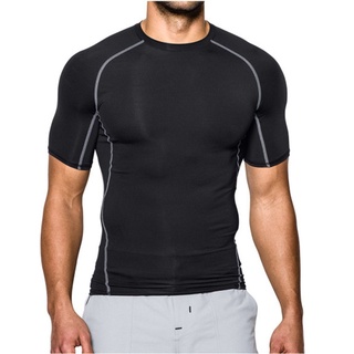 Nfe Camiseta deportiva ajustada De Manga corta para hombre con cuello redondo y secado rápido