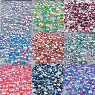 150 Piezas De Perlas Sueltas De Color Degradado De Imitación Mixtas De 3 Mm-8 DIY Hechos A Mano Para Hacer Joyería Collar Accesorios