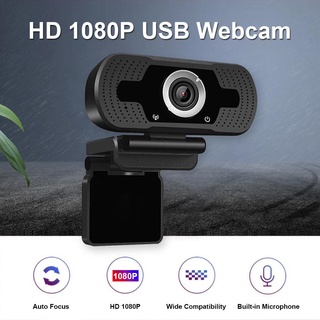 Ber 2MP 1080P Full HD 30fps Webcam with Built-in Mic Clip-on USB Web Camera