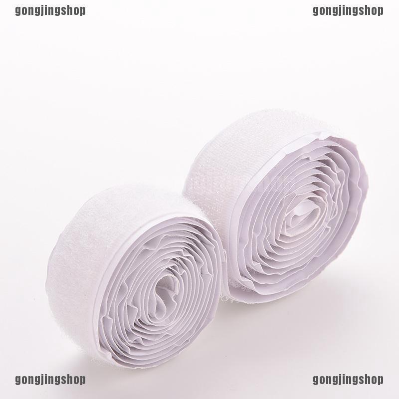 Gongjingshop 2 rollos de cinta adhesiva de Velcro fuerte, cierre de cinta adhesiva, 3 pies