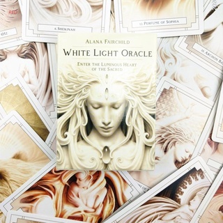 Red White Light Oracle Cards 44 Cards Deck Tarot Full English Mysterious Divination Playing Card Family Party Board Game