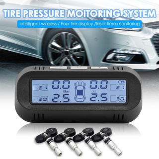 AN-10 Solar Car TPMS LCD Tire Pressure Monitoring System with 4 Sensors (4)