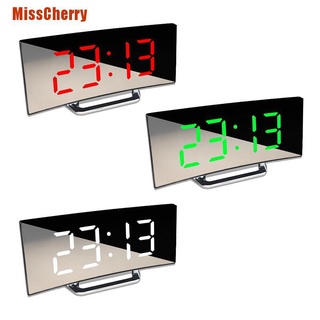 [MissCherry] Reloj Despertador Digital De 7 Pulgadas Curvado Regulable Led Electrónico De Escritorio Gran Número Mesa